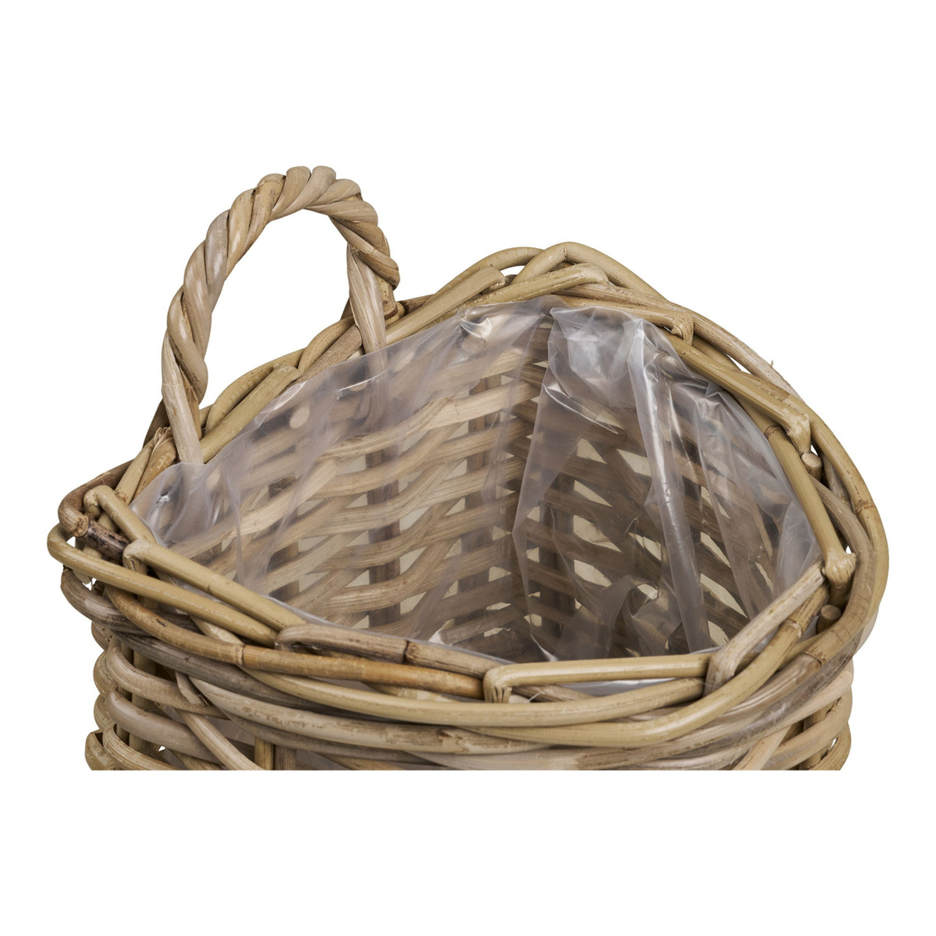 Cesta Keli in kubu rattan naturale con manico 37×23×27 cm