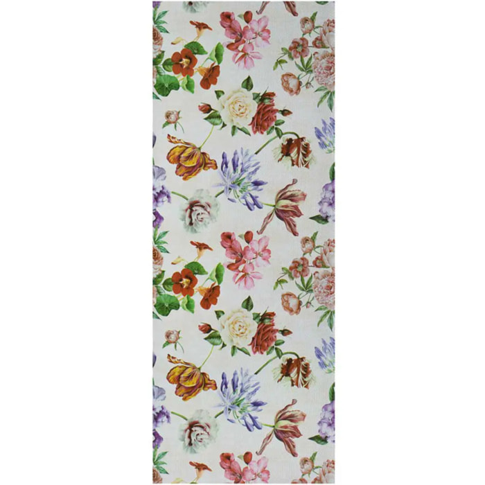SALLY Alfombra vinílica de cocina dibujos de flores en multicolor, varias medidas disponibles.