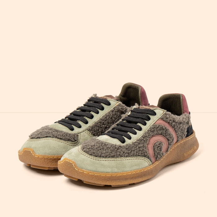 Zapatos N5435B MULTI MATERIAL FOREST/ OROEL color Forest
