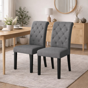 Lot de 2 chaises – Confortables et élégantes – Style moderne