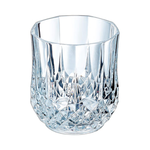 6 verres à eau vintage 32cl Longchamp - Cristal d'Arques - Verre ultra transparent au design vintage