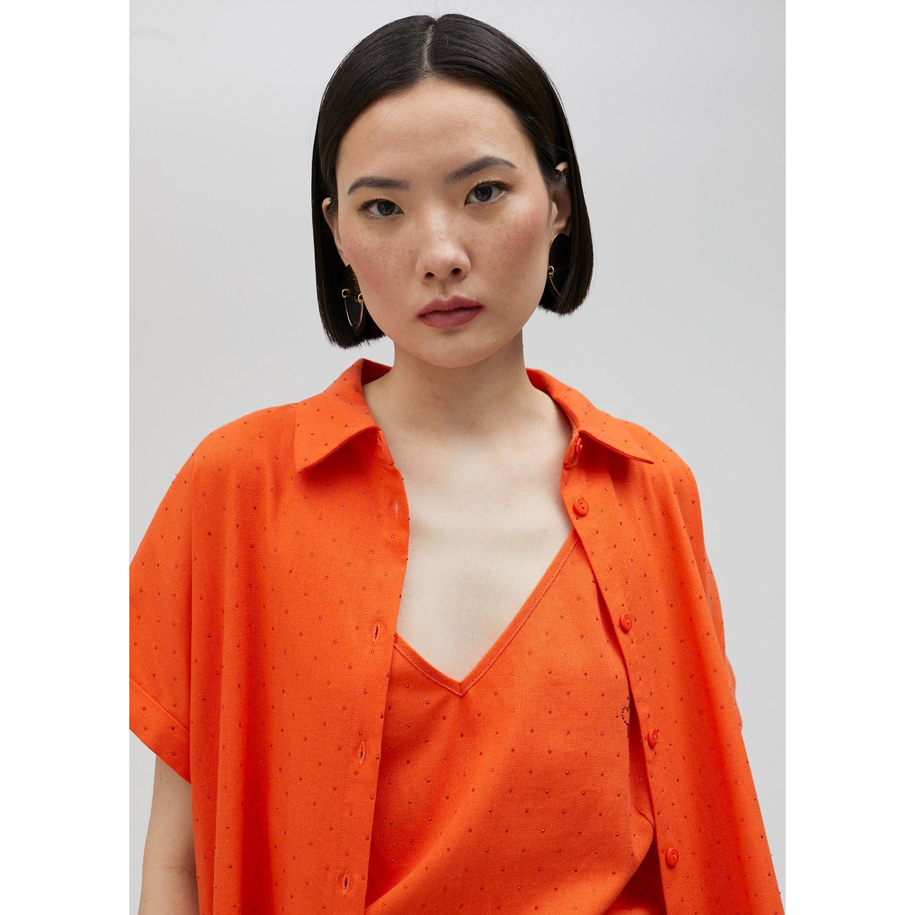 Camicione lungo con dettaglio di strass