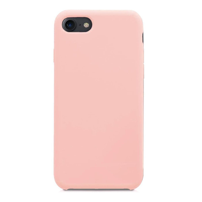 Coque iPhone 7/8/ iPhone SE 2020 Silicone Liquide toucher doux, Anti Chocs Rose Pâle