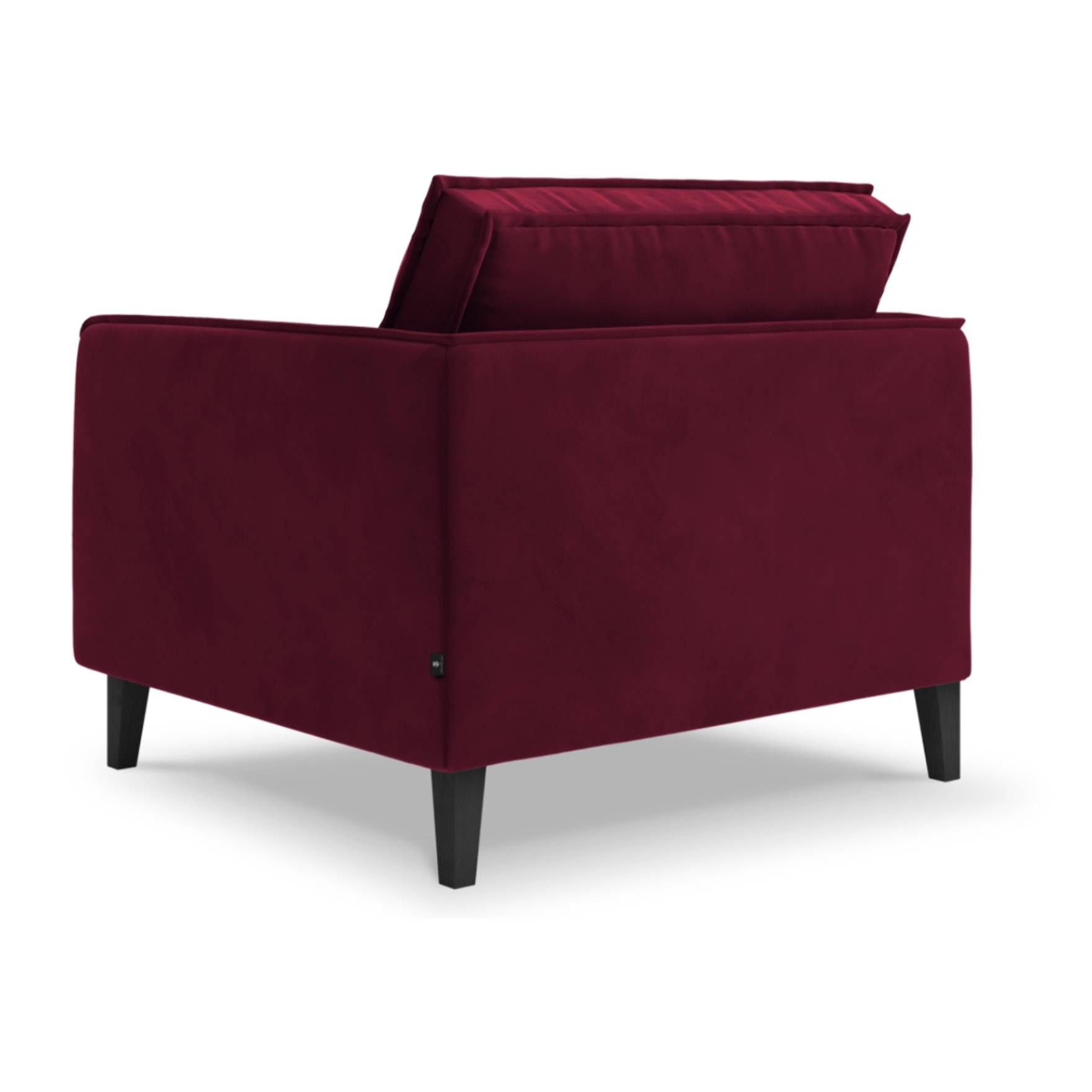 Fauteuil xl "Provence" en velours rouge foncé