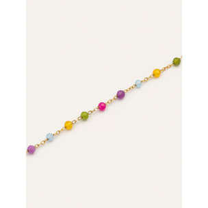 Collana Stella Color Acciao Placcato Oro