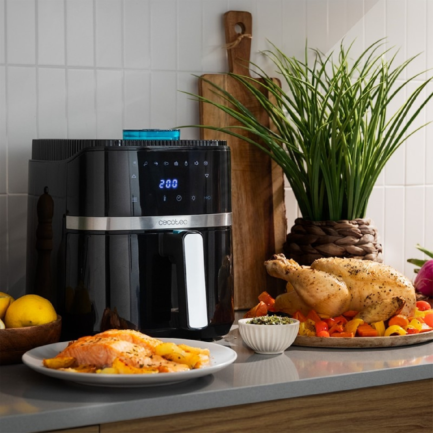 Freidora de Aire sin Aceite de 5 L Cecofry Drip 5000 Air Fryer. 1500 W, Spray de