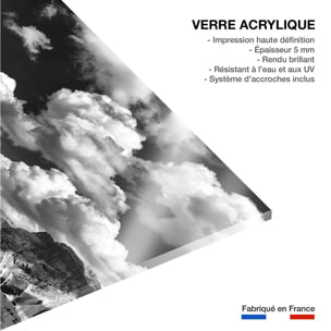 Tableau noir et blanc dolomites Tableau plexiglas