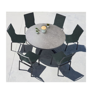 PROVENCE - Ensemble table et chaises de jardin  - Gris anthracite