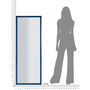 SPECCHIO DA MURO BERLINO BLU CM 55X2X150 (MISURA SPECCHIO CM 49X143,5)