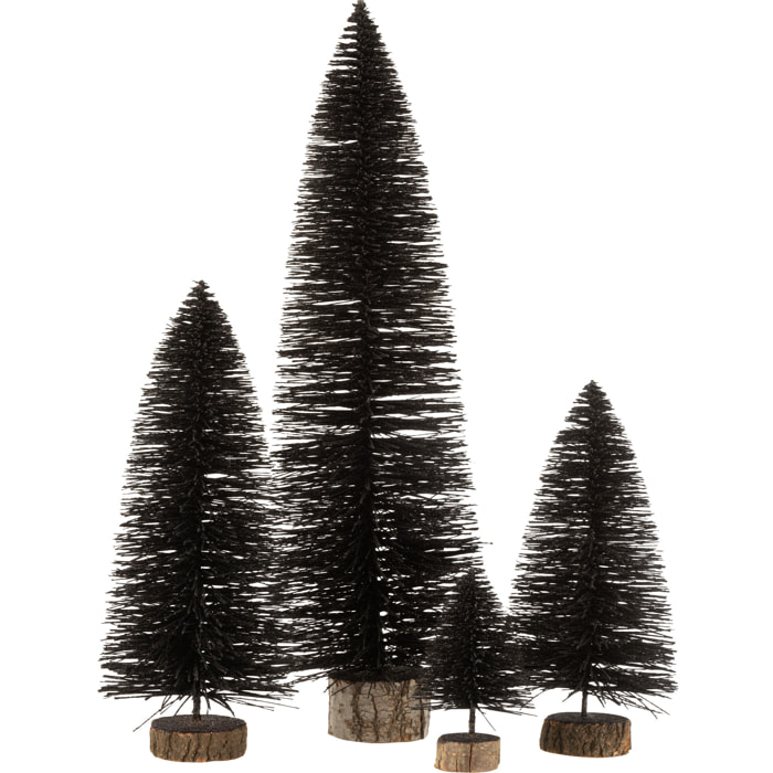 J-Line décoration Sapin De Noël - plastique - noir - large