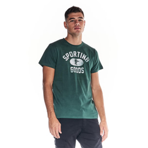 Camiseta de hombre College estampado grande