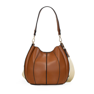 Bolso cubo cuero con doble asa