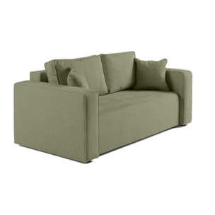 Topaze - canapé droit 2 places - en tissu - Vert