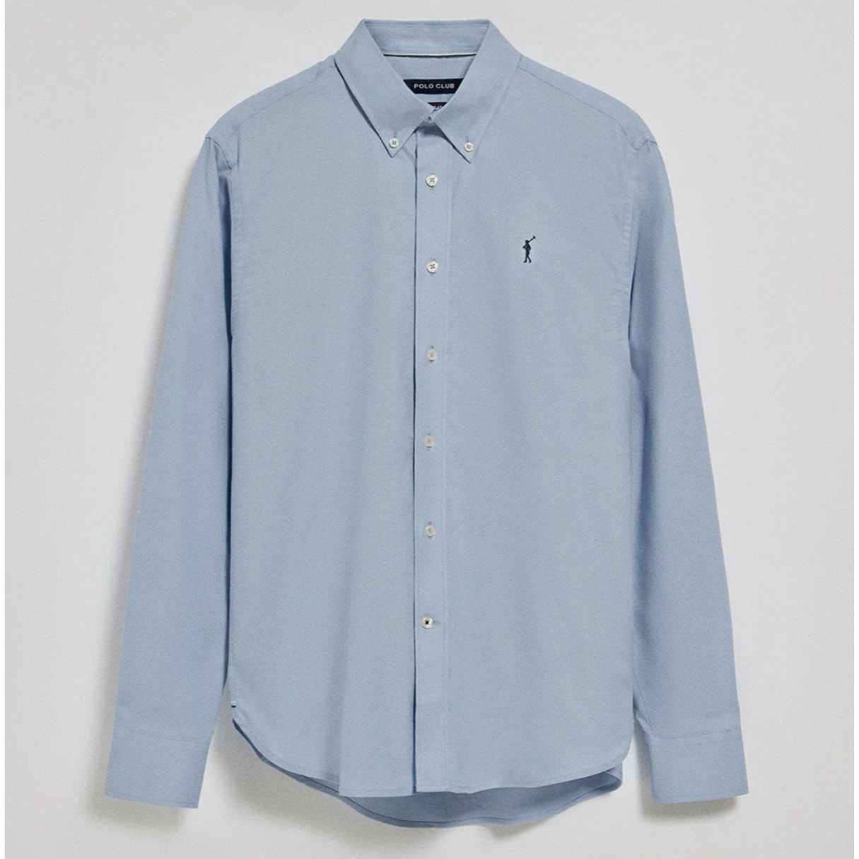 Camisa oxford azul cielo con logo bordado Rigby Go