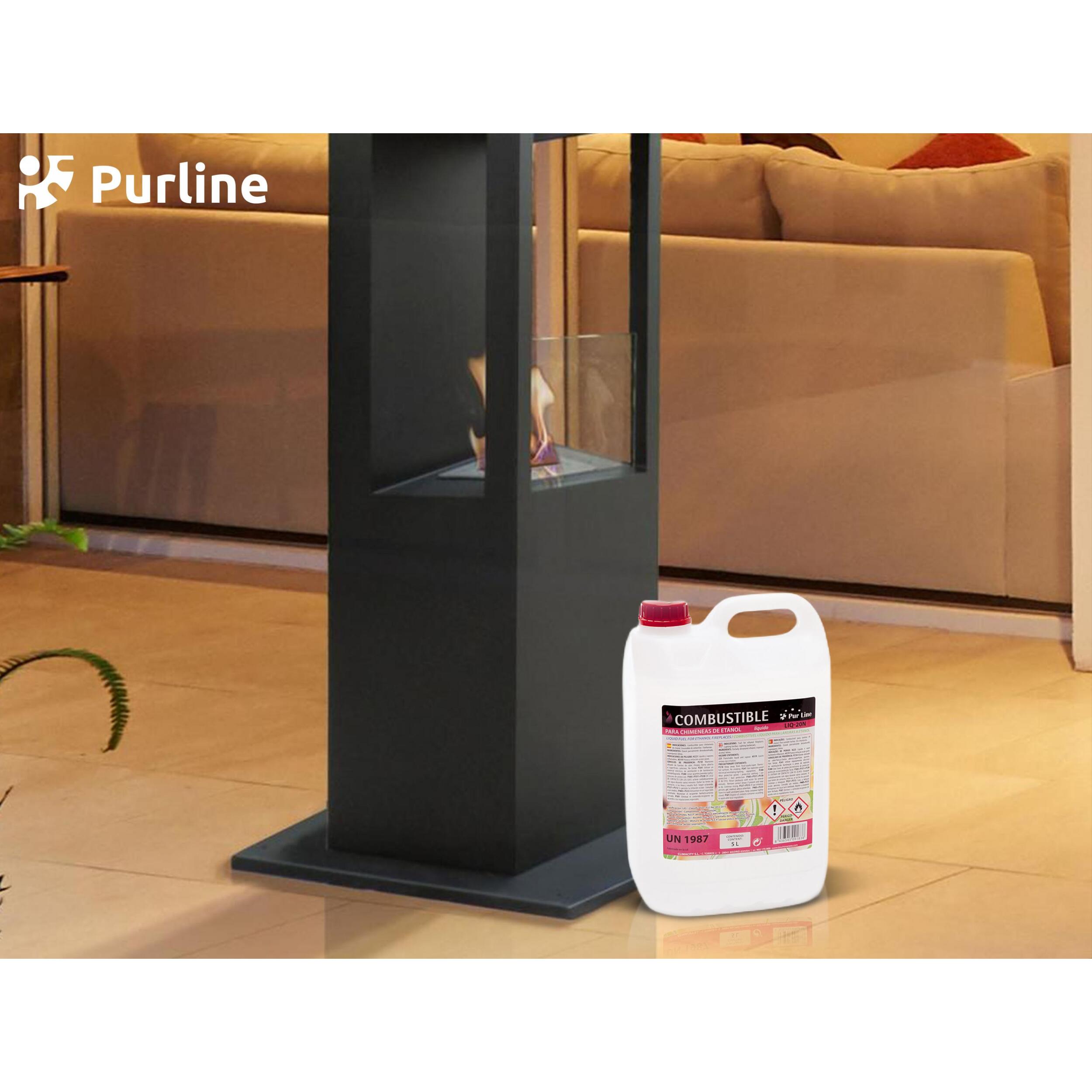 Combustible Etanol de origen natural aroma neutro  garrafa LIQ-20N 5L PURLINE  W