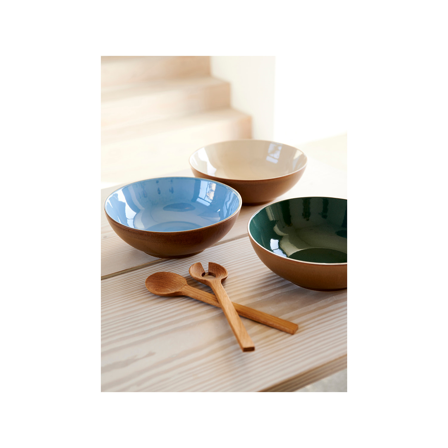 Couverts à salade 32 cm Chêne