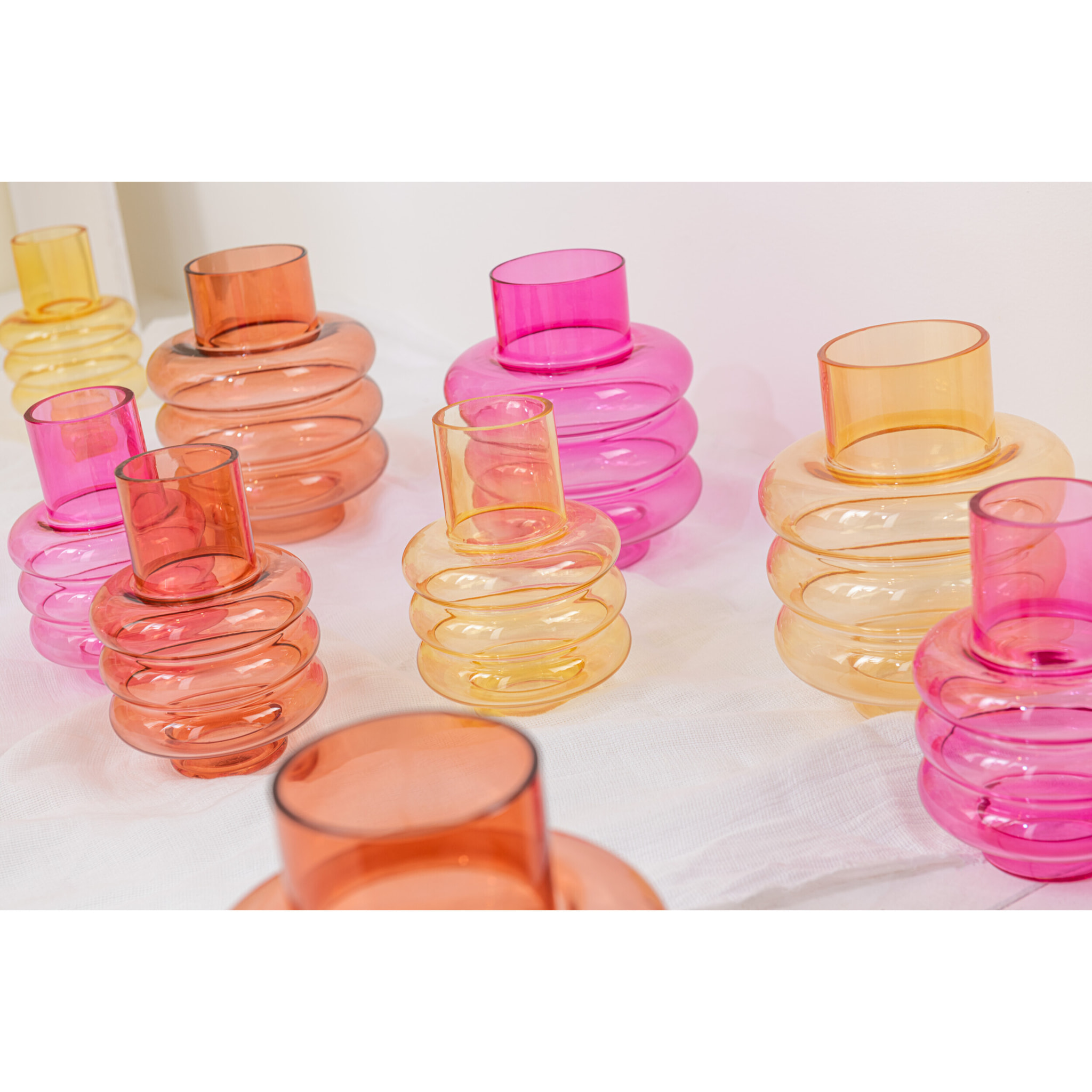 J-Line vase Lima - verre - ocre - large - 22.5 cm de hauteur