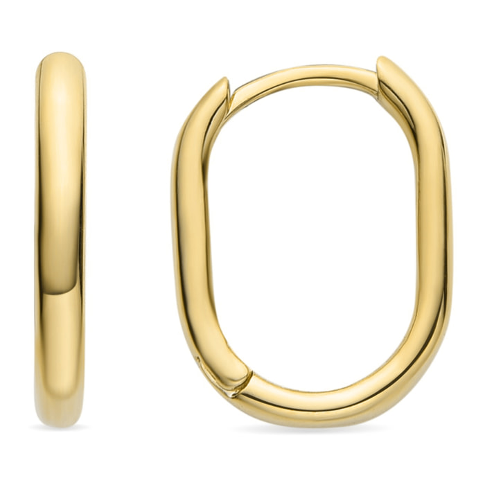 Pendientes de 14mm de diámetro acabado oro amarillo de 18K