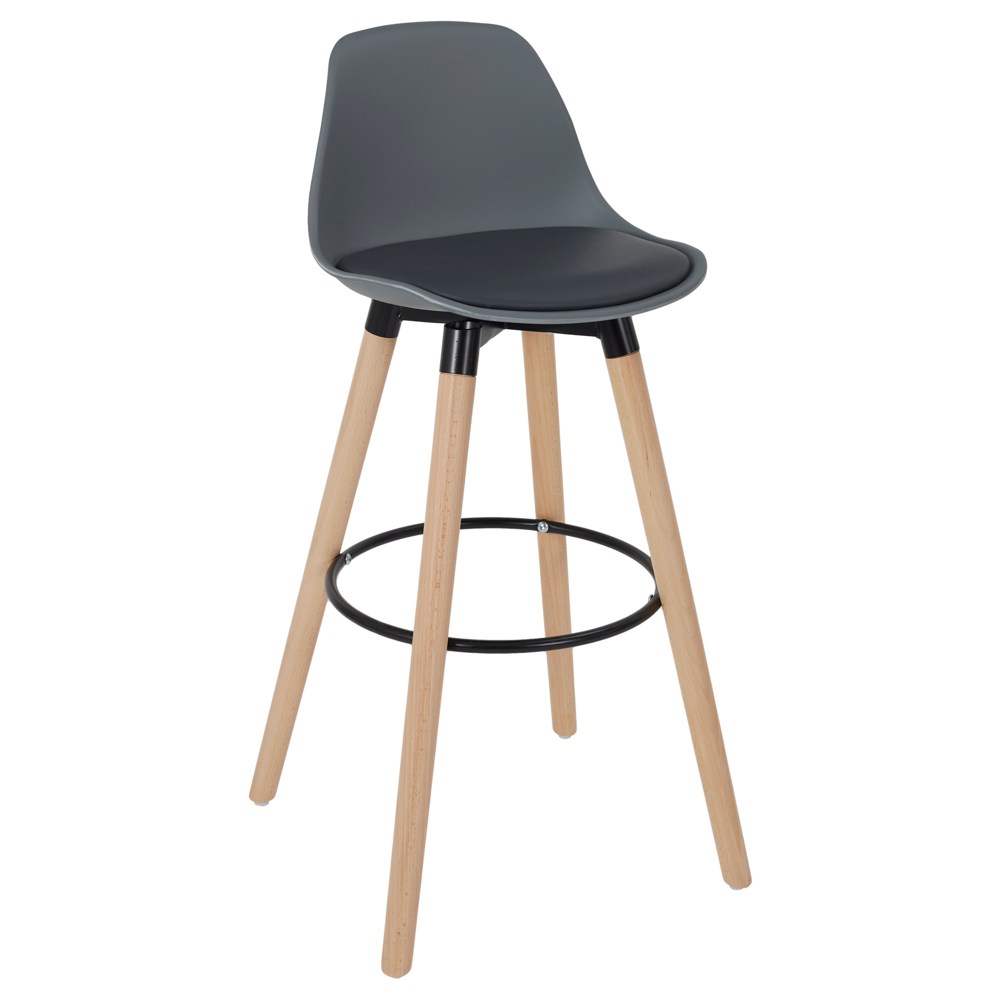 Tabouret De Bar Walt Gris - Lot De 2