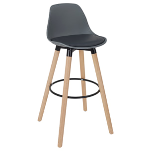 Tabouret De Bar Walt Gris - Lot De 2