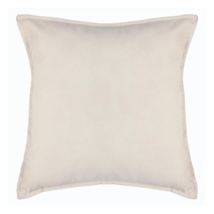 Coussin ''Lilou'' Effet velours 45 x 45 cm - Couleur: Ivoire