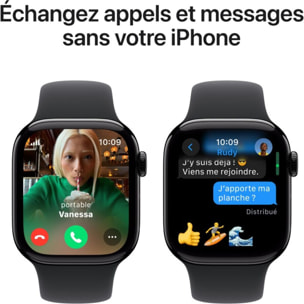 Montre connectée APPLE WATCH Serie 10 46mm Alu/Noir S/M Cellular