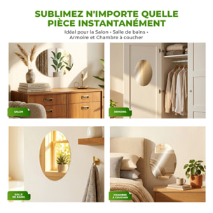 Sticker miroir oval 42x27 cm