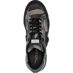 PHILIPP PLEIN PHANTOM KICK$ Lo-Top Leather Skull