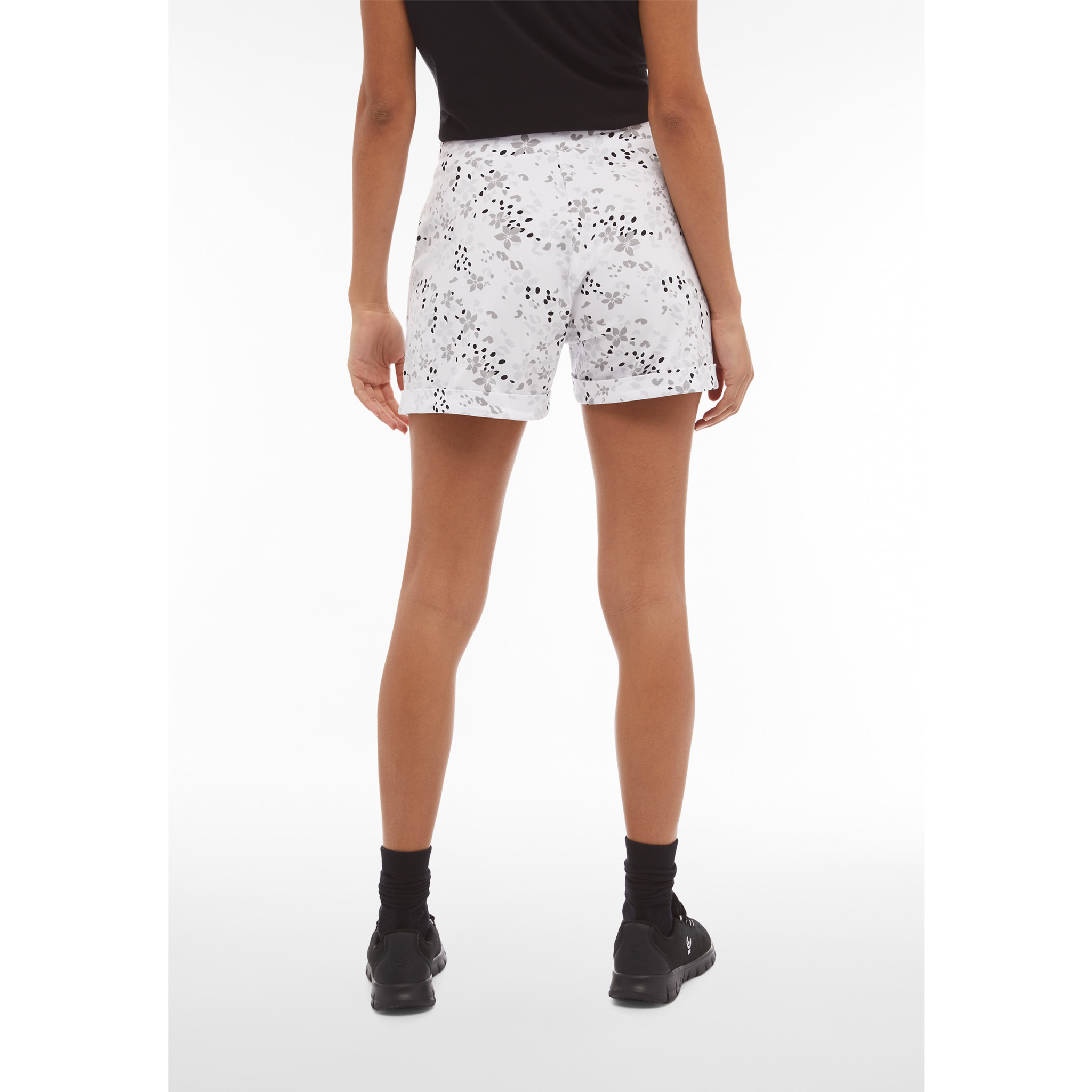 Shorts donna in heavy jersey stampa floreale allover