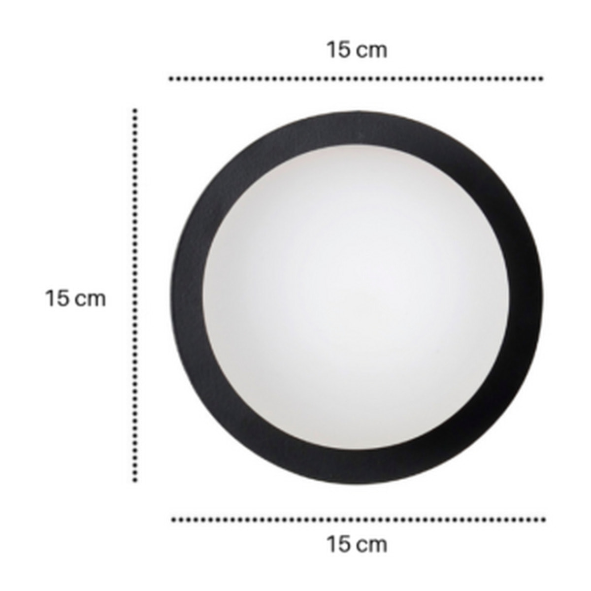 Applique Minerva in acciaio nero con diffusore in vetro