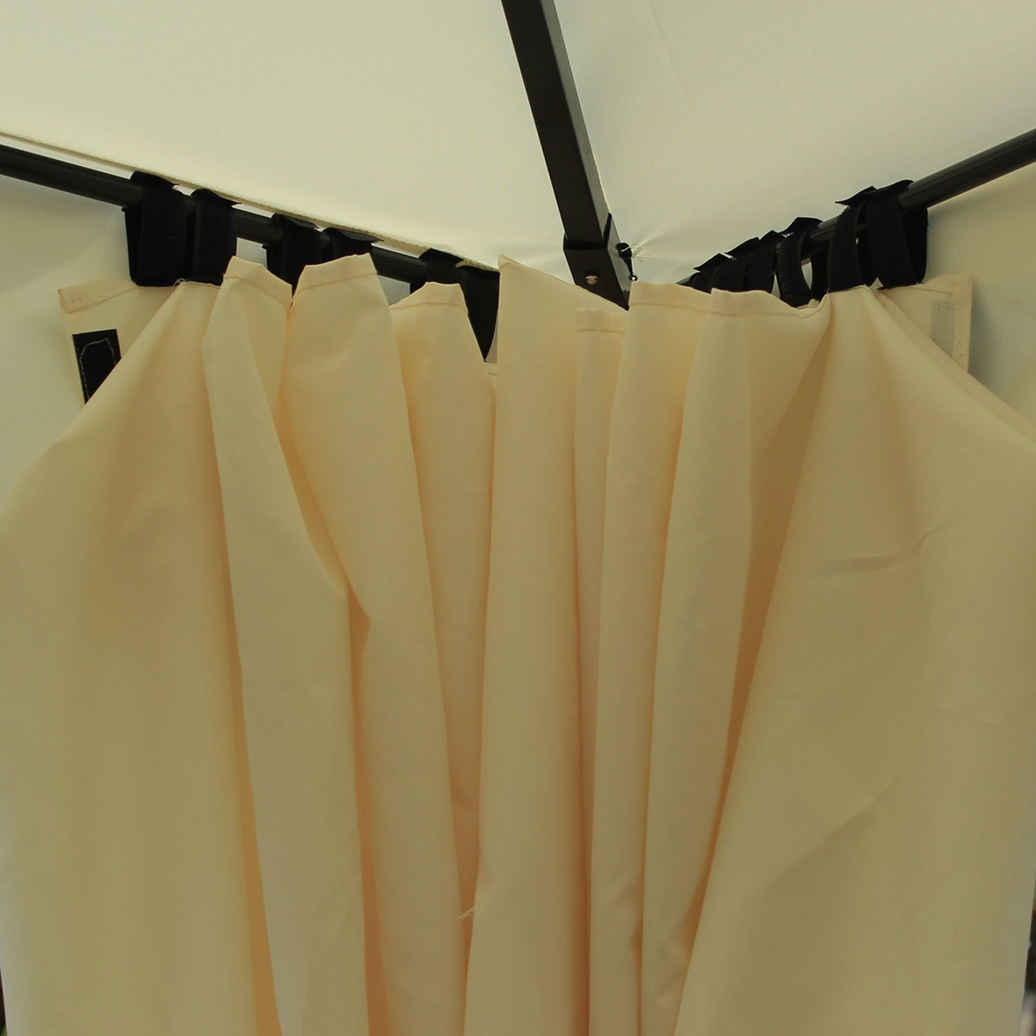 Pérgola Cenador de Jardín de Acero y Poliéster 3x4m Blanco