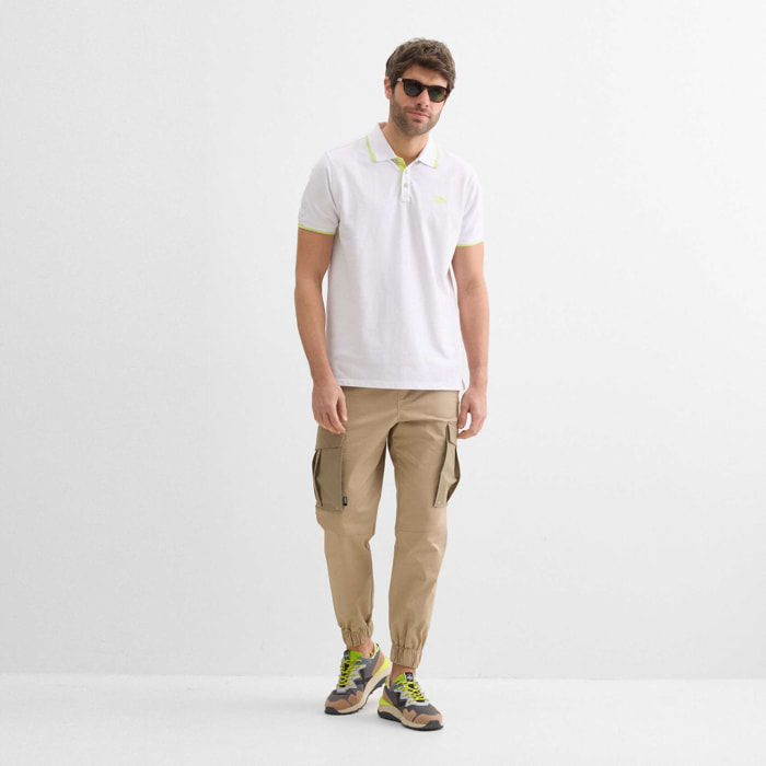 Polo MUNICH slam lifestyle de algodón blanco