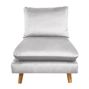 Chauffeuse en tissu velours pour canapé modulable - GARY