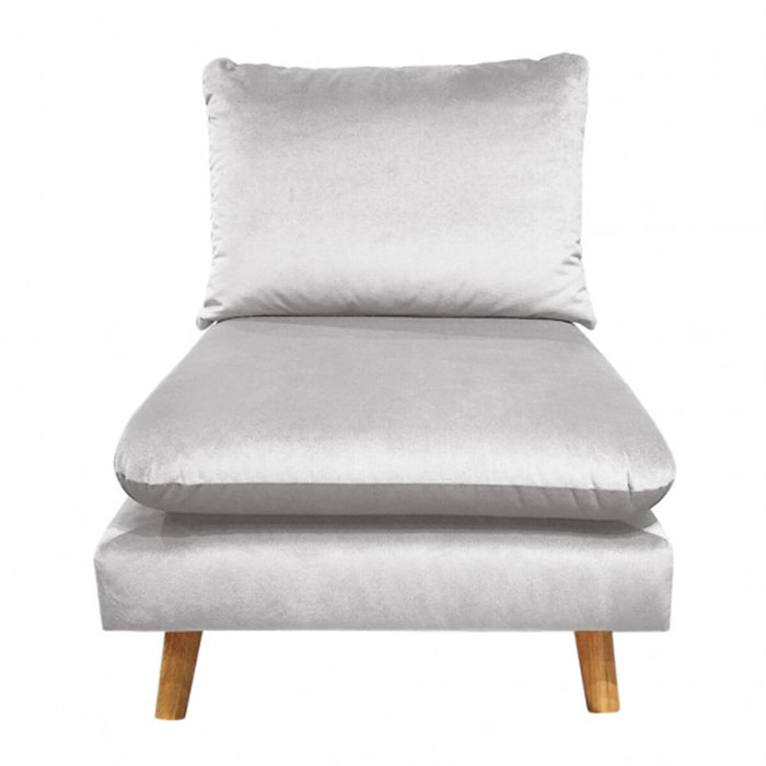 Chauffeuse en tissu velours pour canapé modulable - GARY