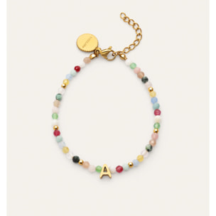 Bracciale Personalizzata Letter Altea Colors Acciao Placcato Oro