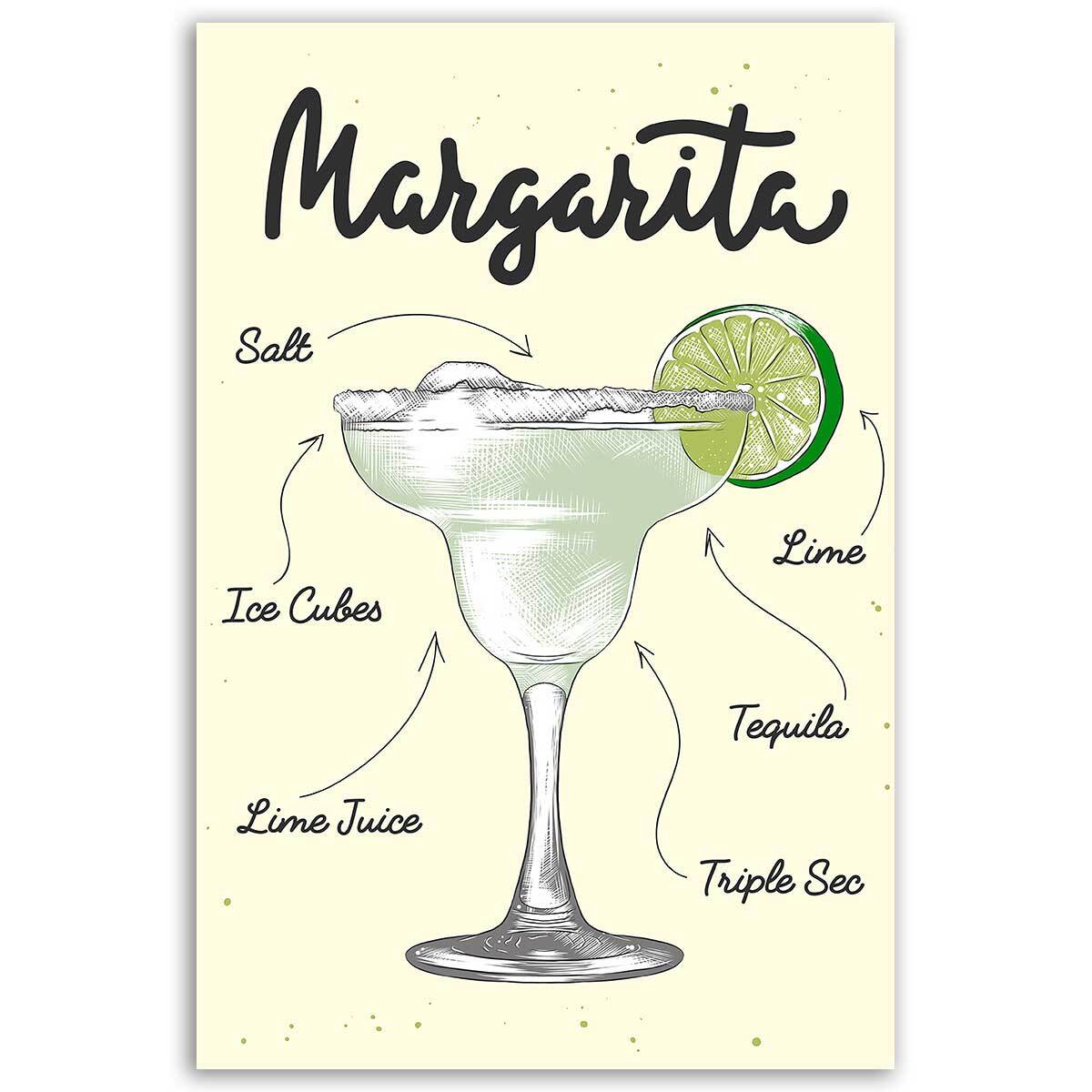 Tableau cocktail Margarita Toile imprimée