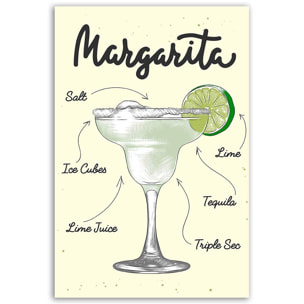 Tableau cocktail Margarita Toile imprimée