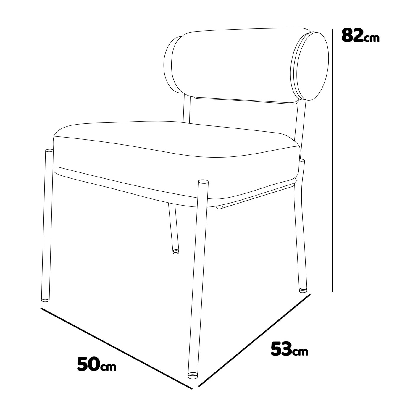 Jeju - Set di 2 sedie di design in metallo e velluto a coste