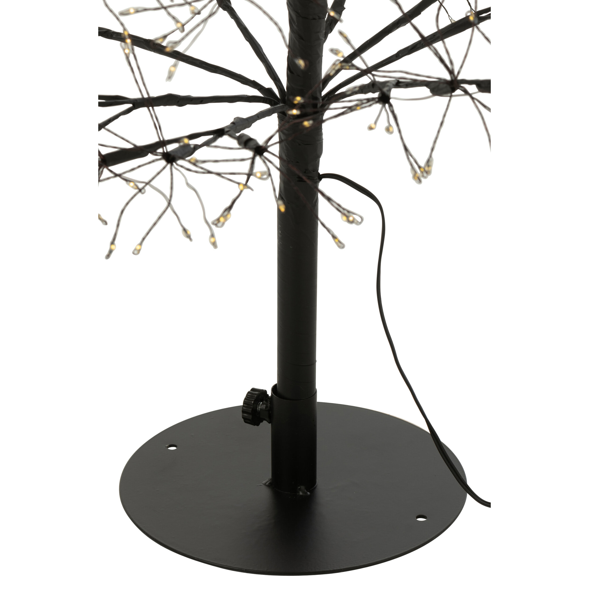 J-Line décoration Arbre - blanc chaud - acier - noir -  medium  - LED