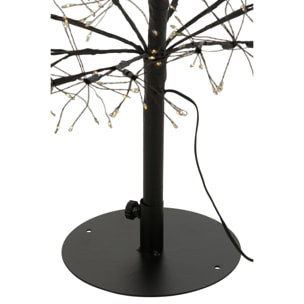 J-Line décoration Arbre - blanc chaud - acier - noir -  medium  - LED