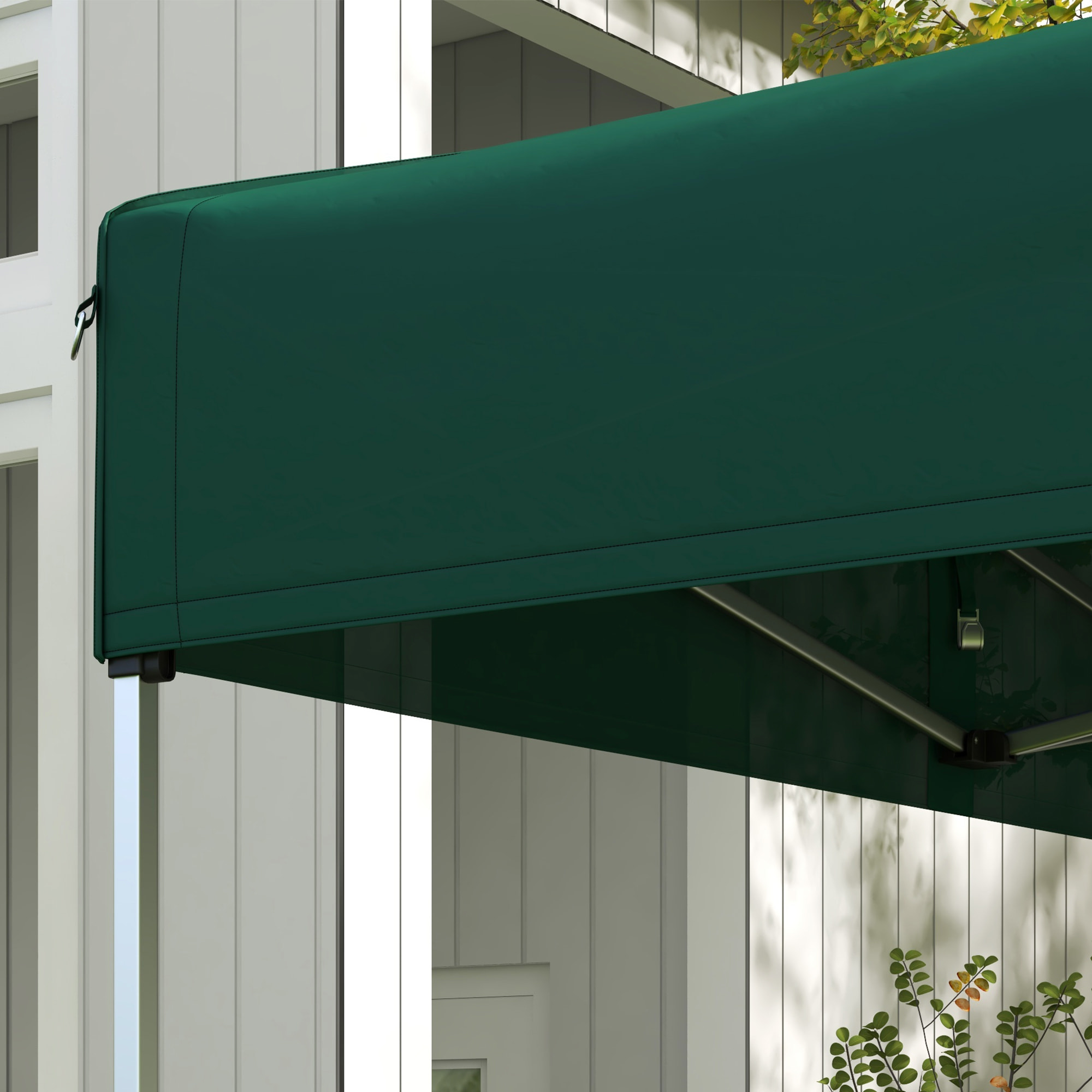 Techo de Carpa para Celebraciones 3x3 m Techo de Repuesto para Carpa Plegable de Tela Oxford con Techo Puntiagudo Impermeable y Anti-UV Verde Oscuro