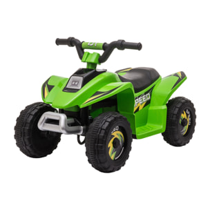 Quad électrique enfant - voiture électrique enfant - marche AV, AR - 6 V, V. max. 4,6 Km/h - vert