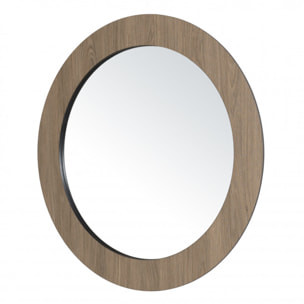 FLEUR - Miroir rond 80x80cm couleur mocha