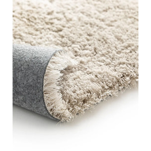 Tappeto shaggy salotto soggiorno crema