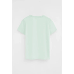 Maglietta turchese pastello a maniche corte e a girocollo con ricamo Rigby Go