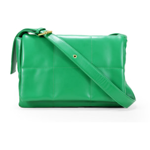 Bolso bandolera verde con acolchado