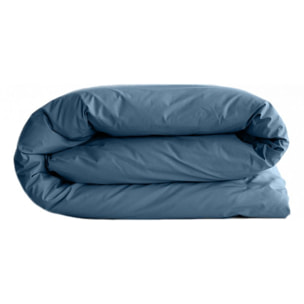 Housse de couette "Manoir" percale pur coton peigné longues fibres 80 fils/cm² Vent du sud  -  Marine