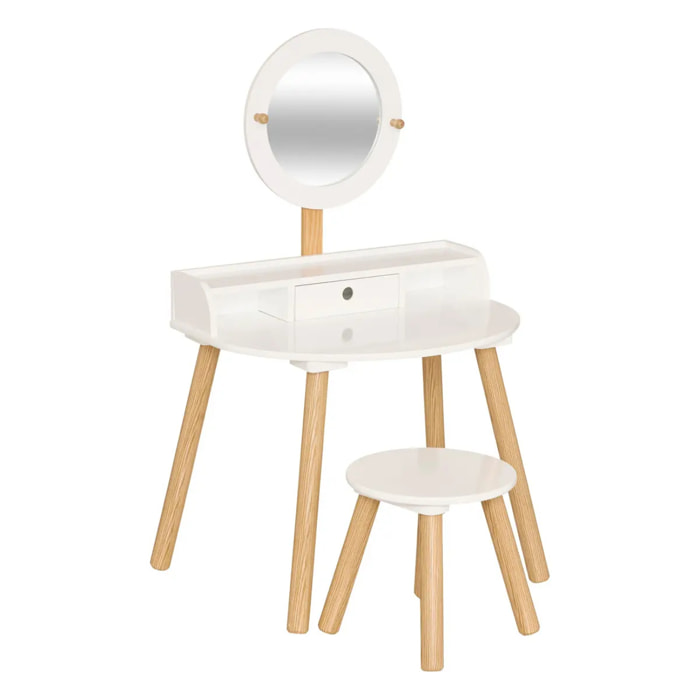 Coiffeuse enfant Bella blanc L60,7xp42xH89,2cm