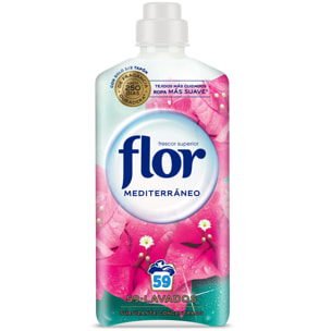 Flor Mediterráneo Suavizante para la Ropa, pack de 590 lavados (10botellas x 59 lavados)