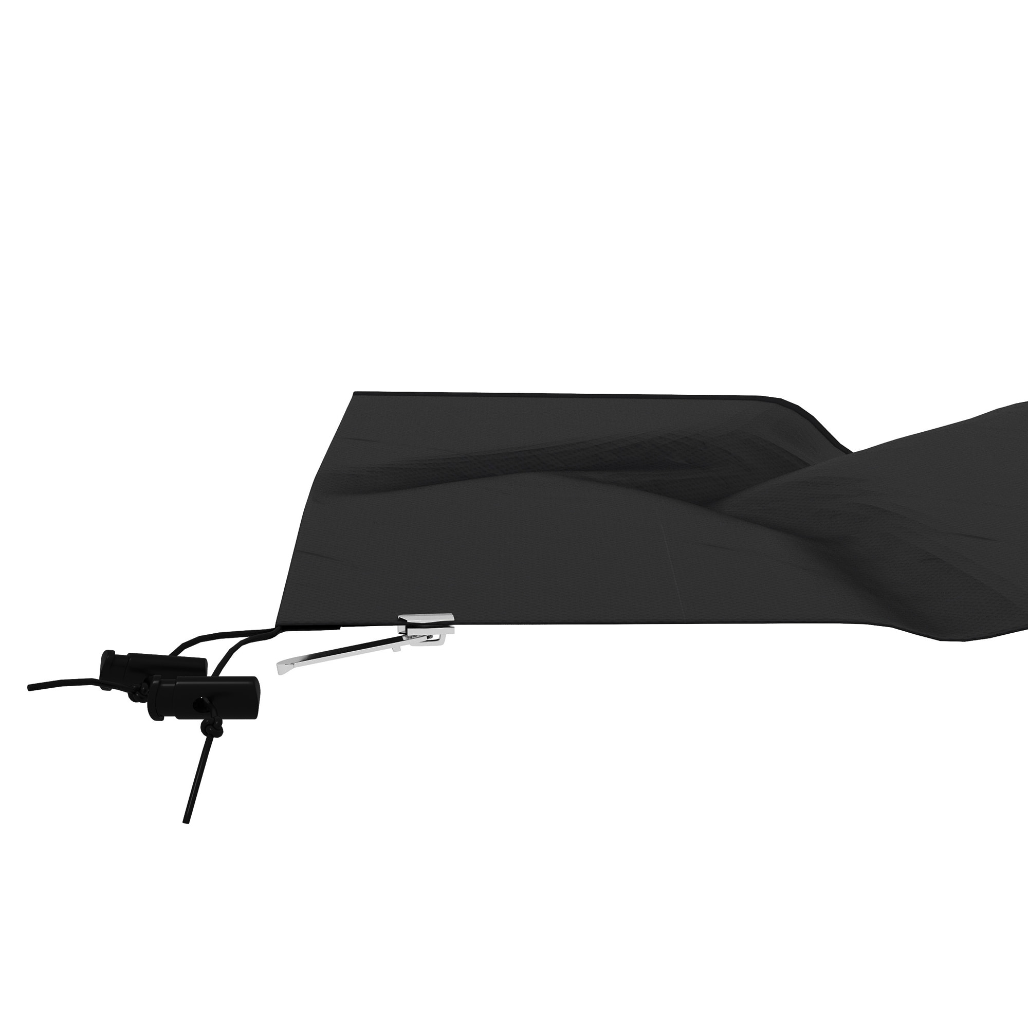 Housse de protection imperméable pour parasol droit avec fermeture éclair et cordon de serrage noir